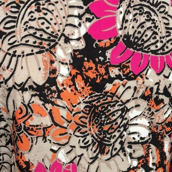 MASAI - SZ SMALL & OVERSIZED - VIBRANT FLORAL PATTERN - TUNIC TOP- POCKETS - B10 - Picture 6 of 13